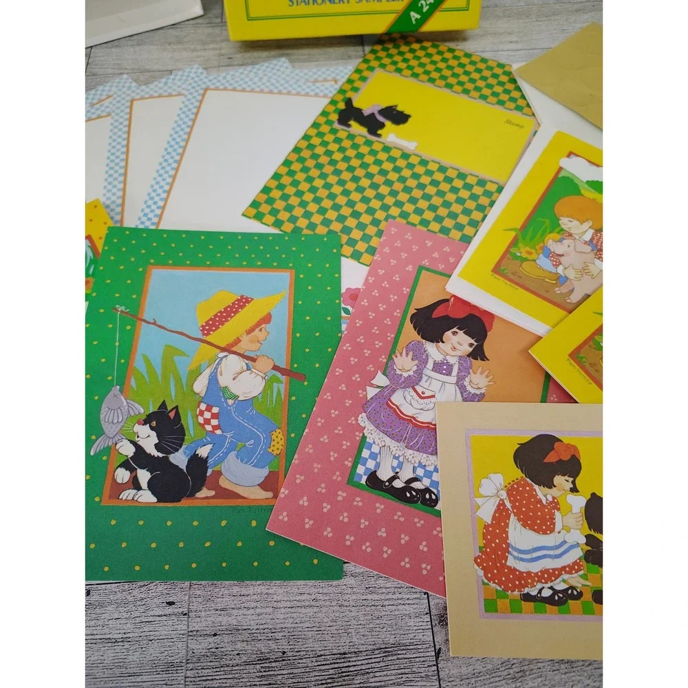 Current Stationery Sampler Set Vintage Note Cards Envelopes Paper Retro